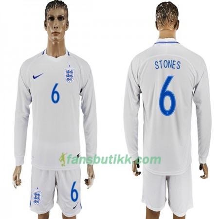 Fotball-VM 2018 England drakt Stone 6 Hjemmetrøye Langermet